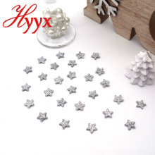 HYYX блестящий серебряный Рождественская Звезда очарование украшения, изготовленные на заказ формы звезды Рождественская елка украшения